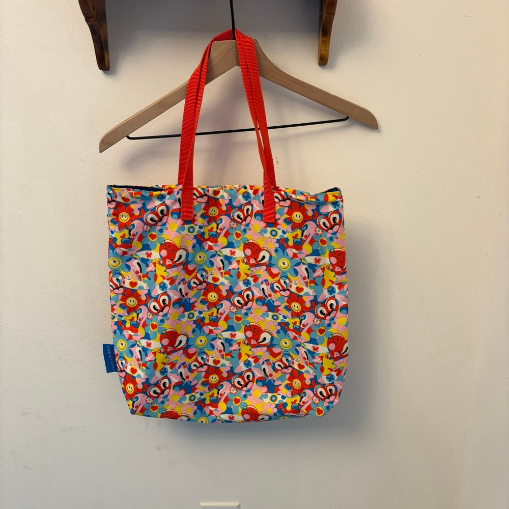 Estée Lauder Hattie Stewart Pop Art Reversible Tote Bag Floral Heart Nylon